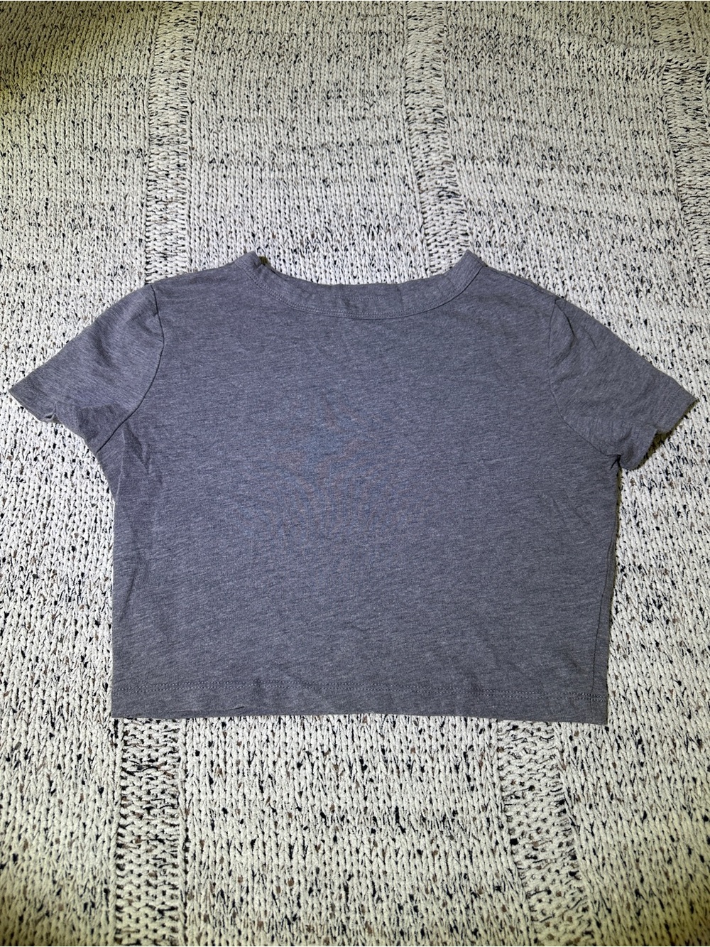 Target Women's Gray Short Sleeve Crop Top